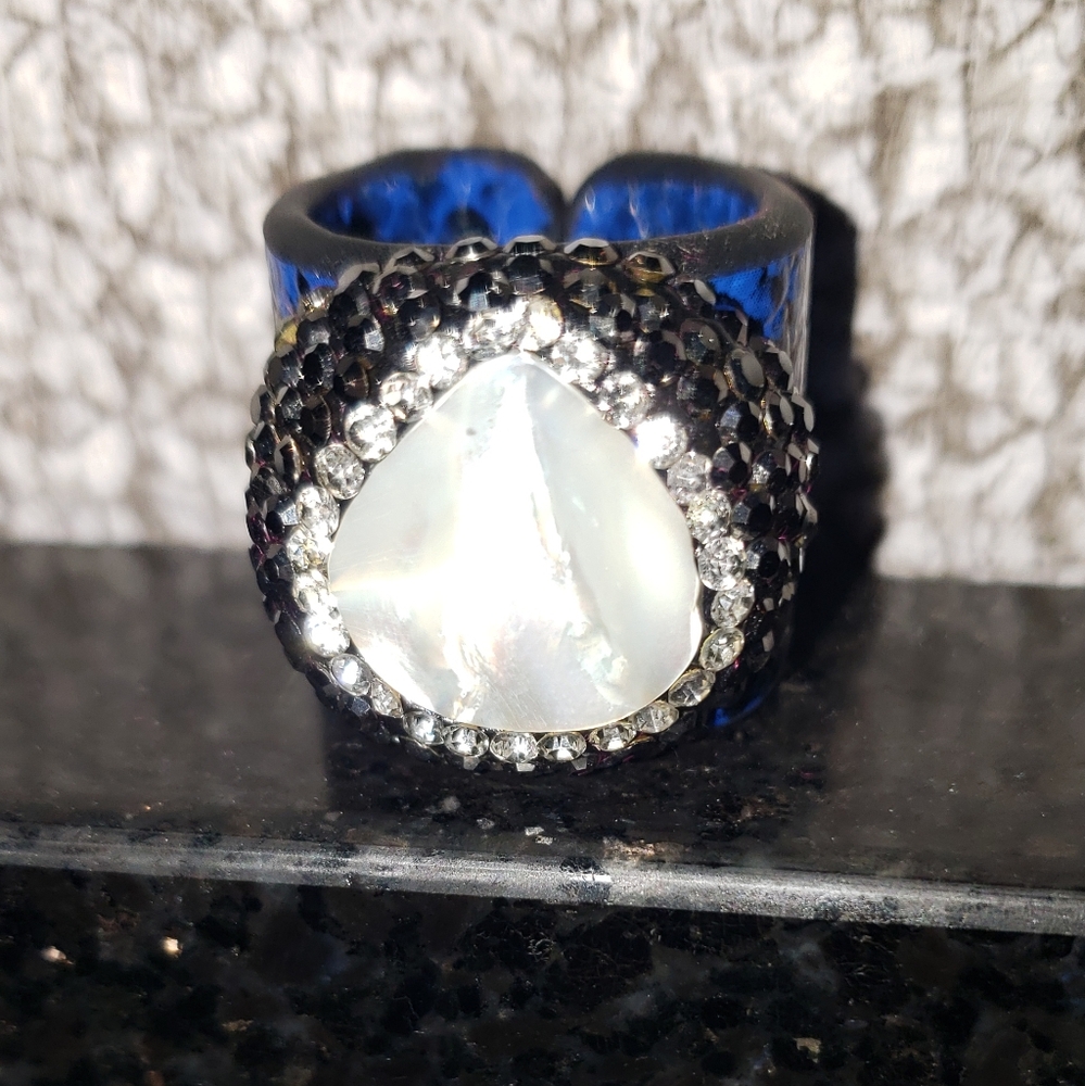 Sassy Jones Tizani Blue Adjustable Ring 💍 💙